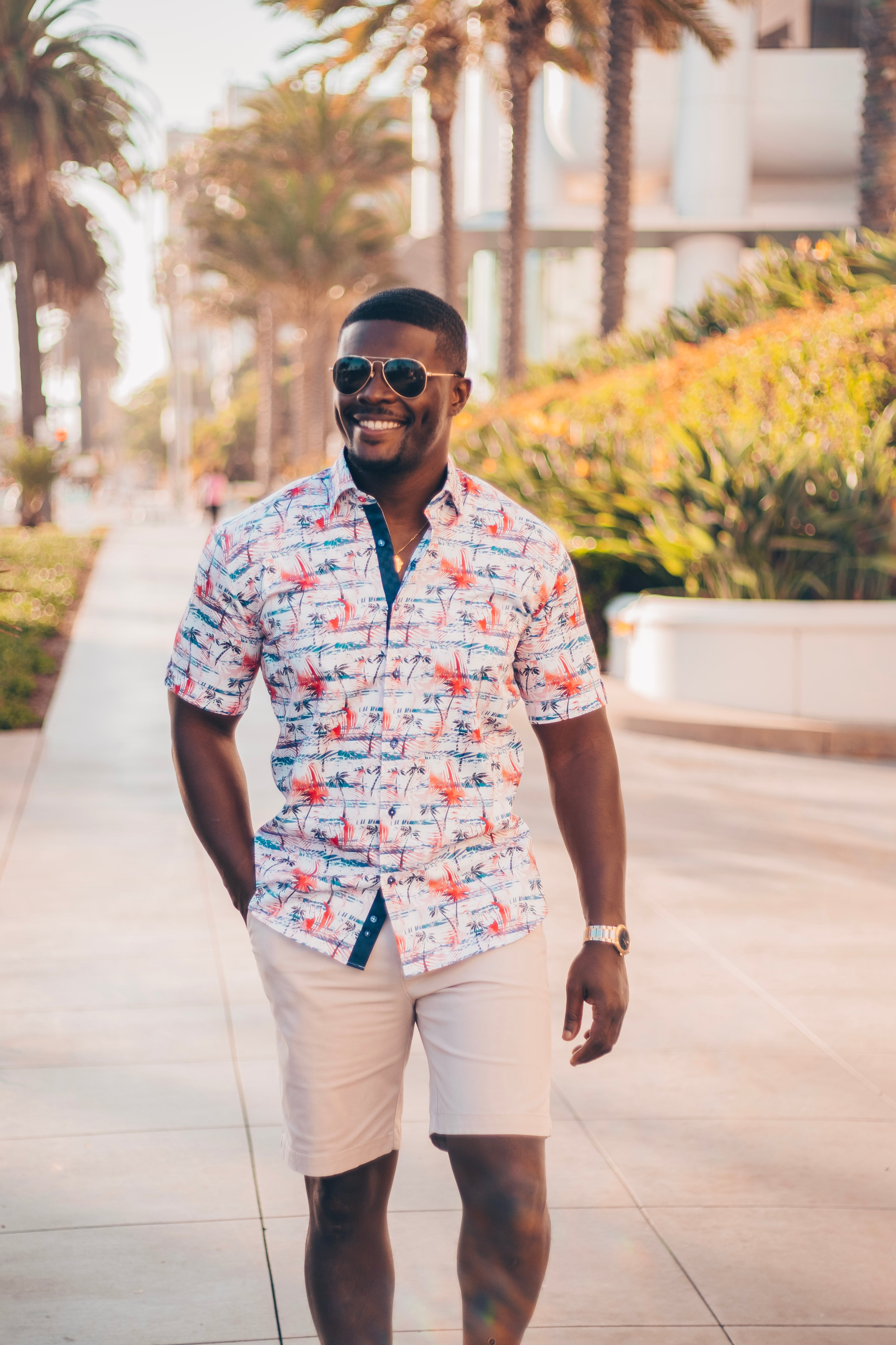 "HAWAIAN PRINT" SHORT SLEEVE SHIRT