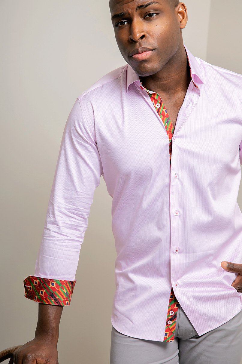 "PINK PINSTRIPE" - SHRIT