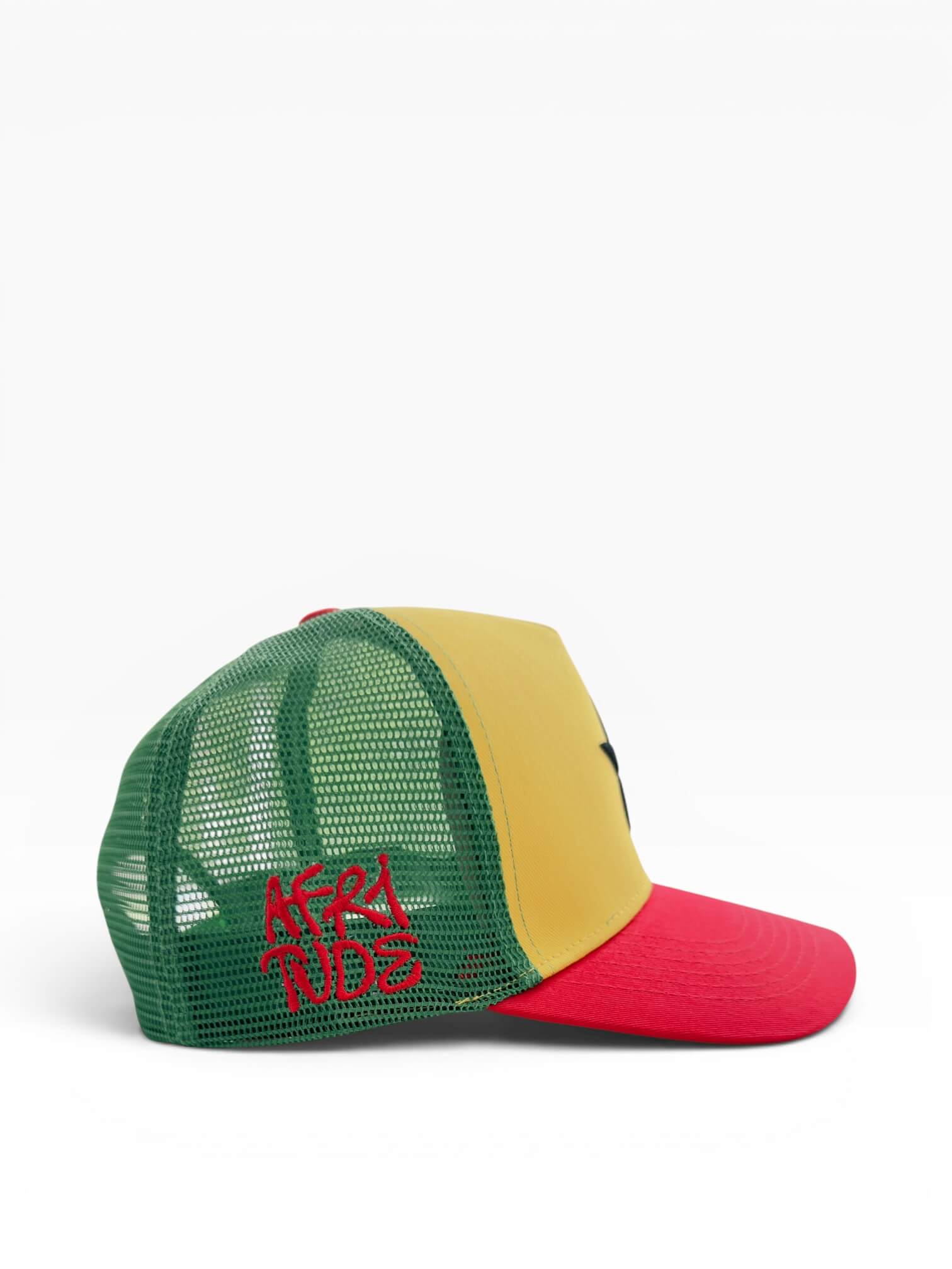 AFRITUDE Signature Trucker Hat - Black Stars Edition