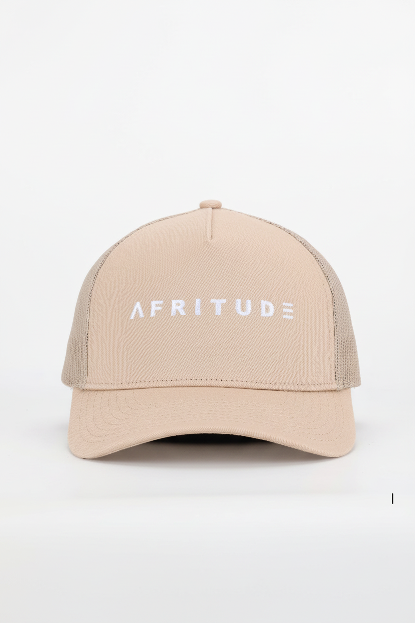Afritude Monogram Trucker Hat Sand